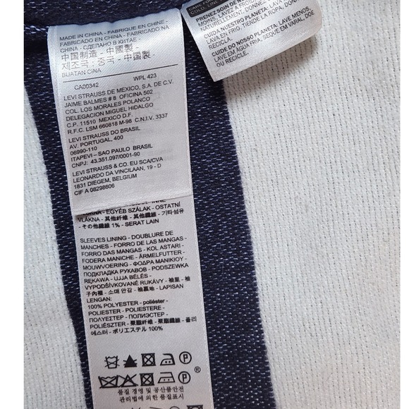 VINTAGE 80's Levi's Trucker Jacket with RARE Striped Blanket Lining Men's M $275 - Picture 9 of 13